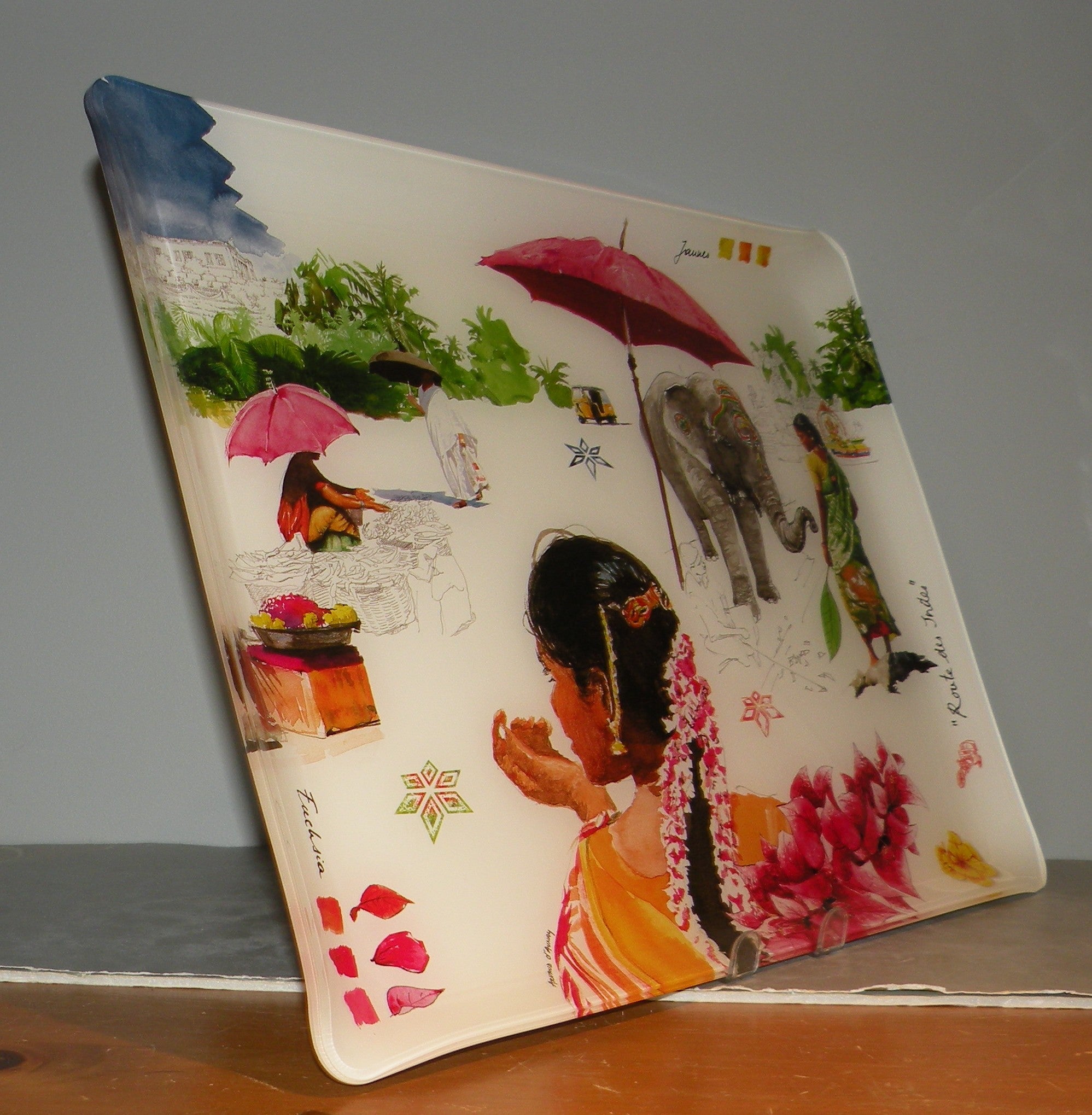 Large Serving Tray, Route des Indes