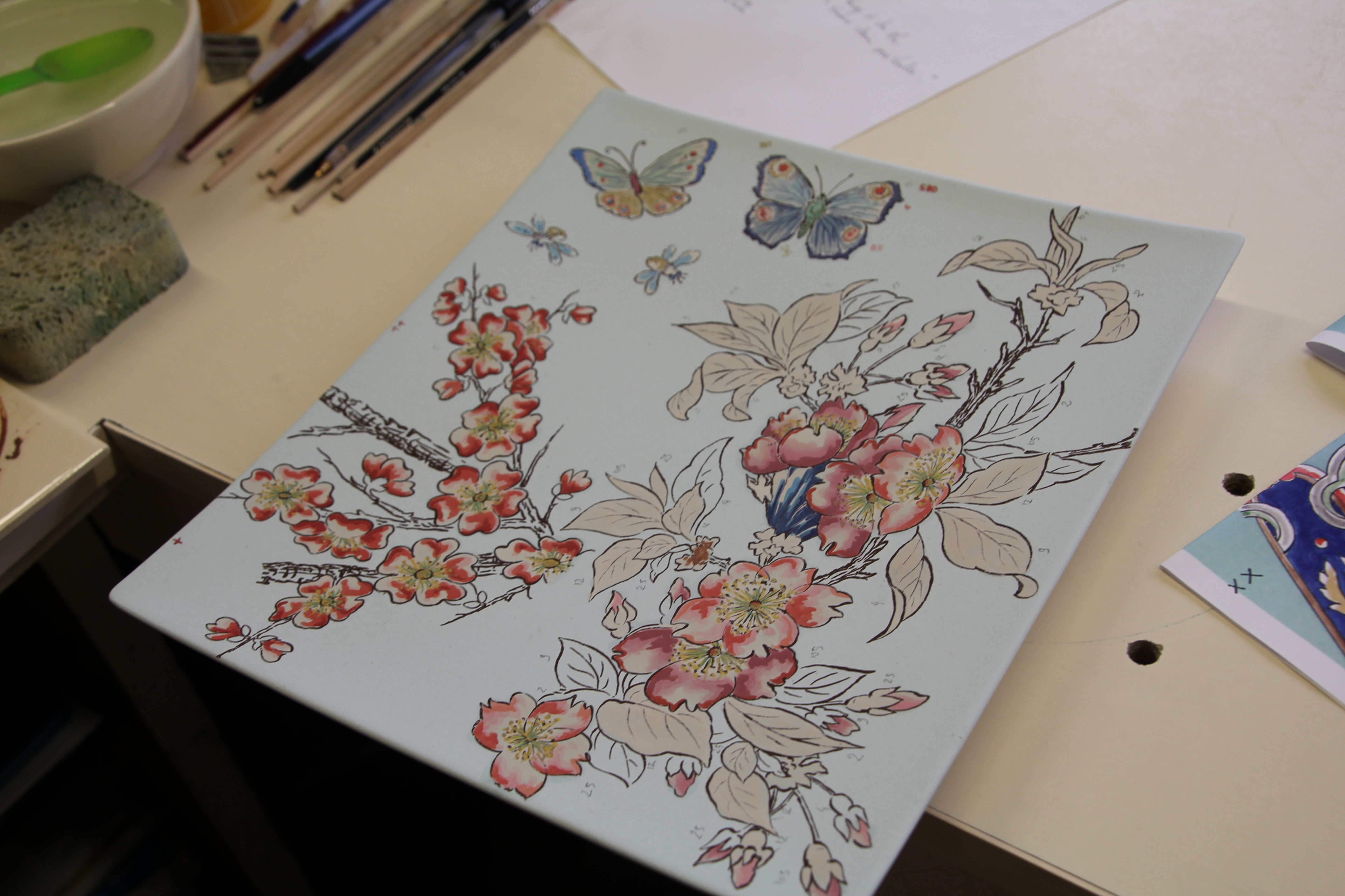 Rectangular Platter, Le Jardin de Kyoto