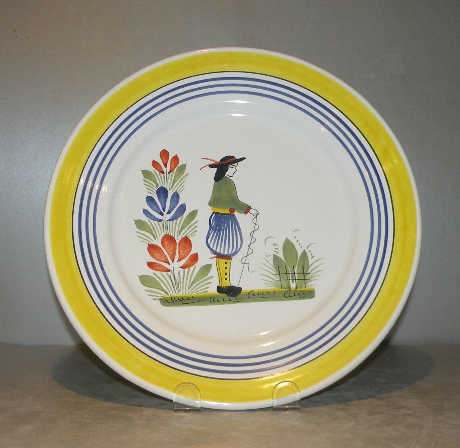 Luncheon Plate with man , Henriot