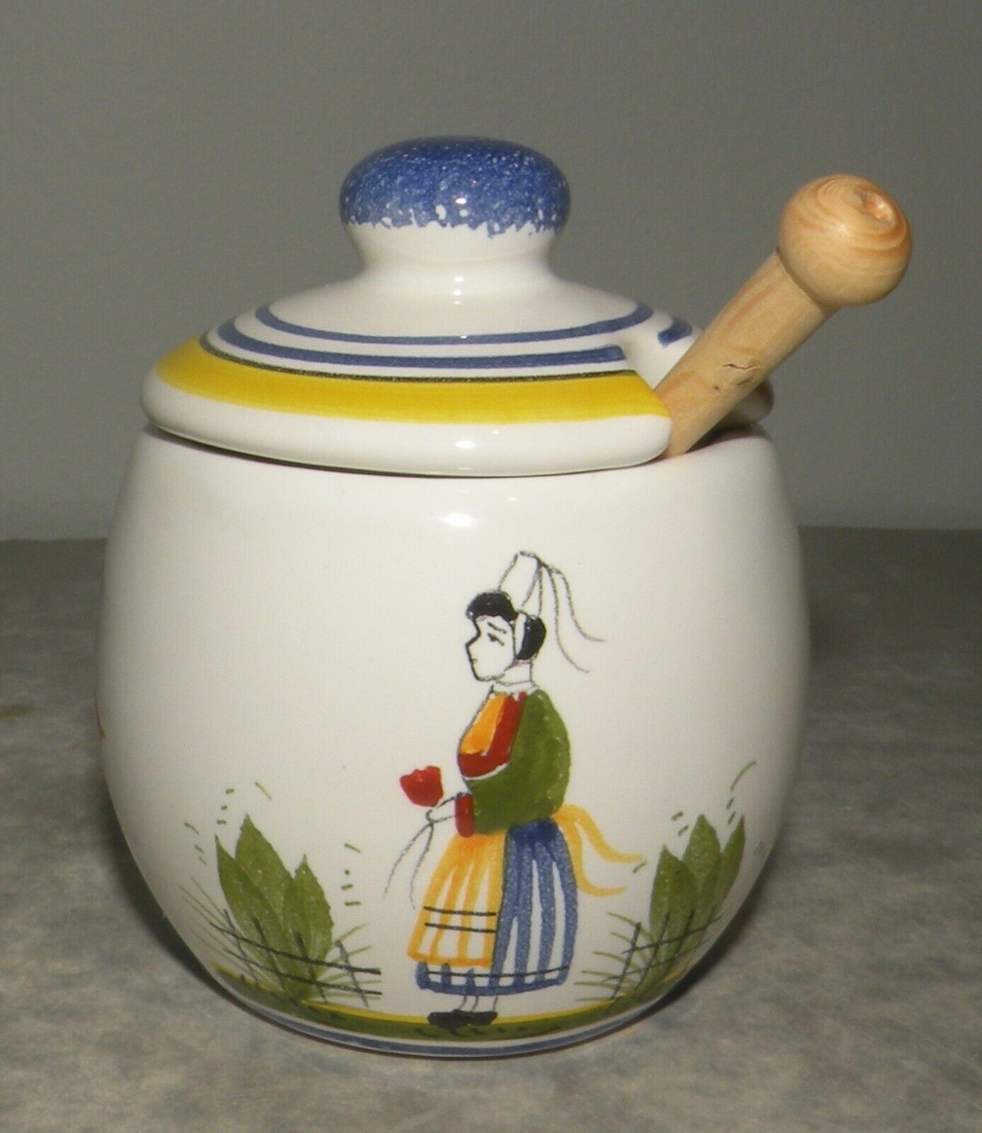 Mustard jar with a Woman , Henriot