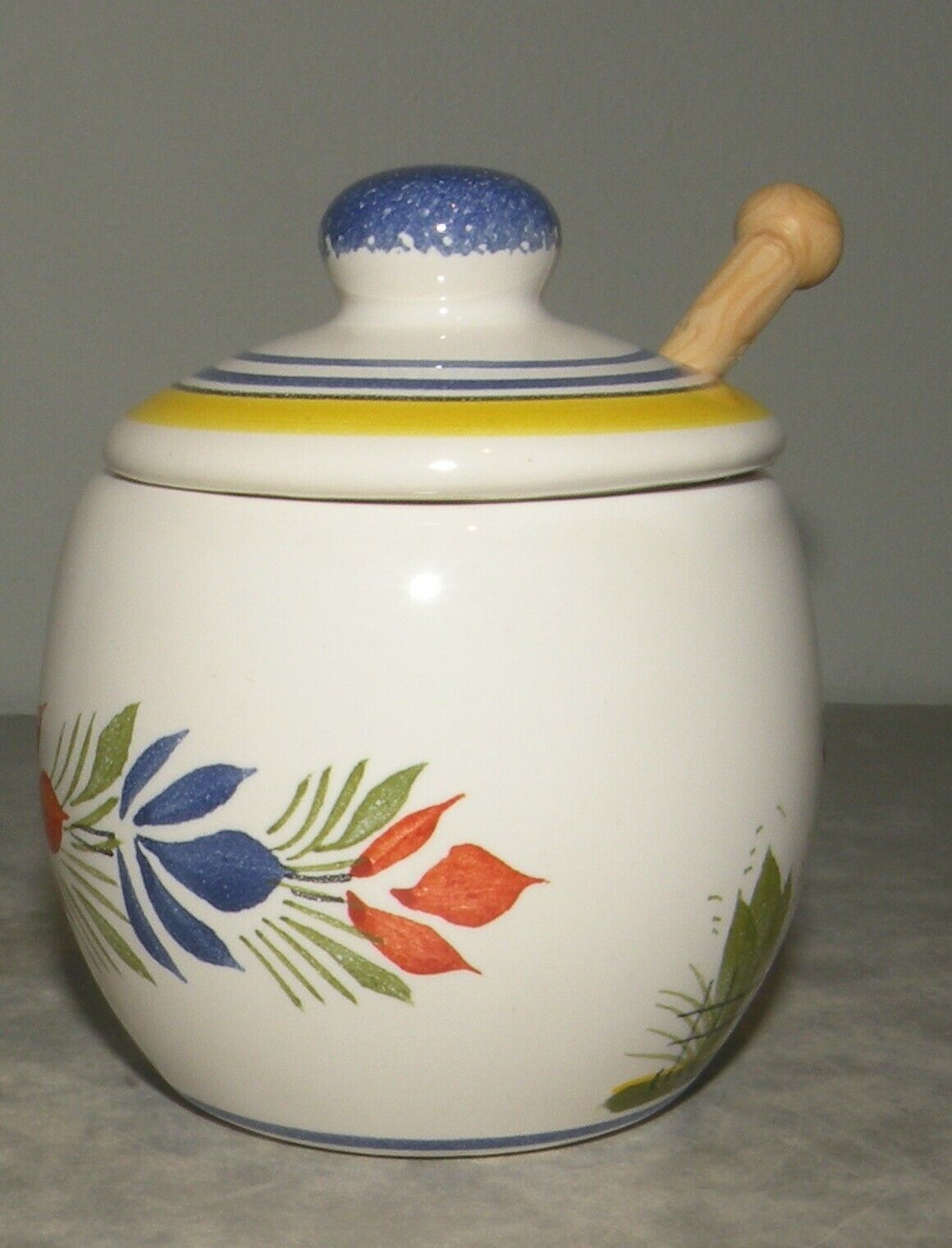 Mustard jar with a Woman , Henriot