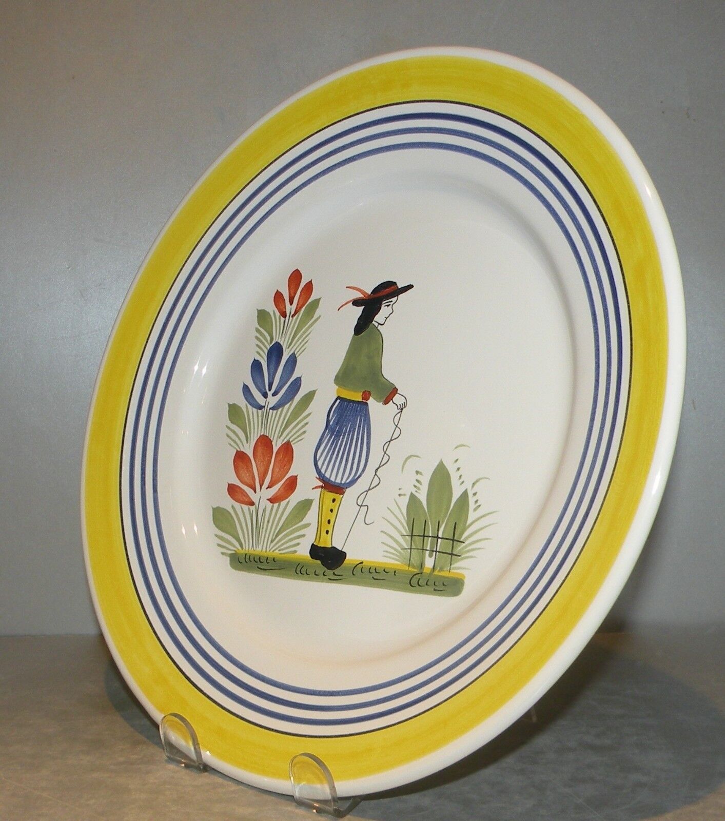 Luncheon Plate with man , Henriot