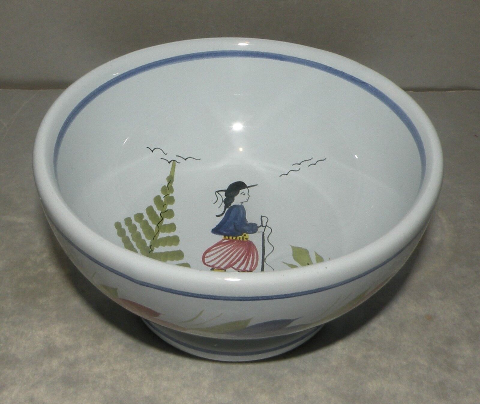 Rustical bowl nr.1, with a Man Mistral Blue