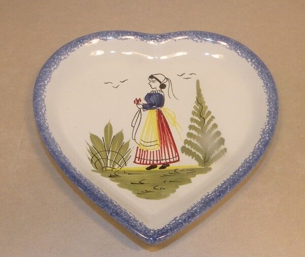 Heart dish, with a Woman  Mistral Blue