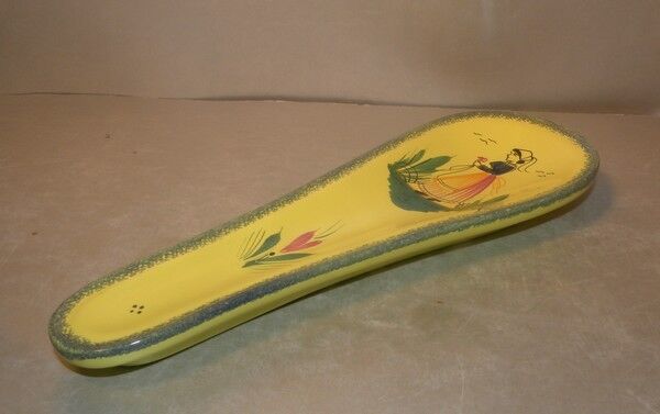 Spoon rest, with a Woman Soleil Yellow