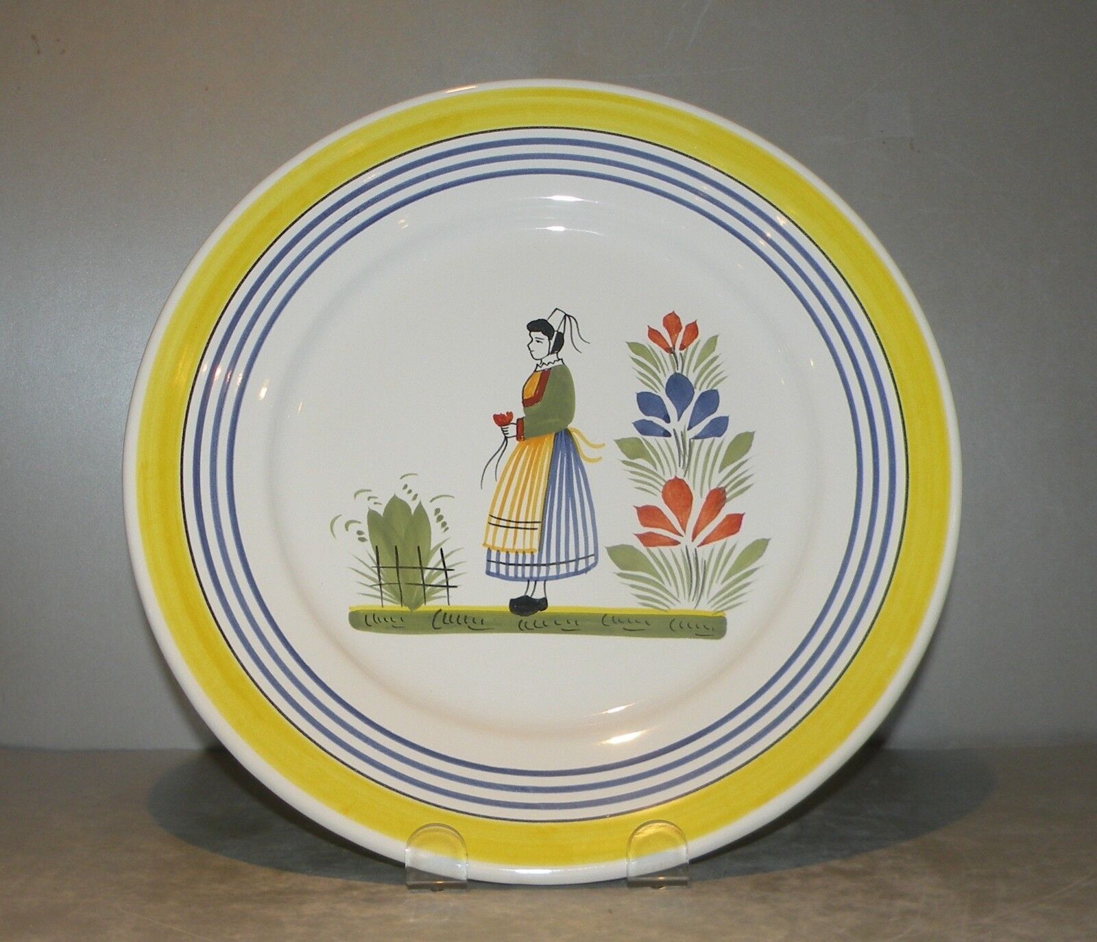 Luncheon Plate with lady , Henriot