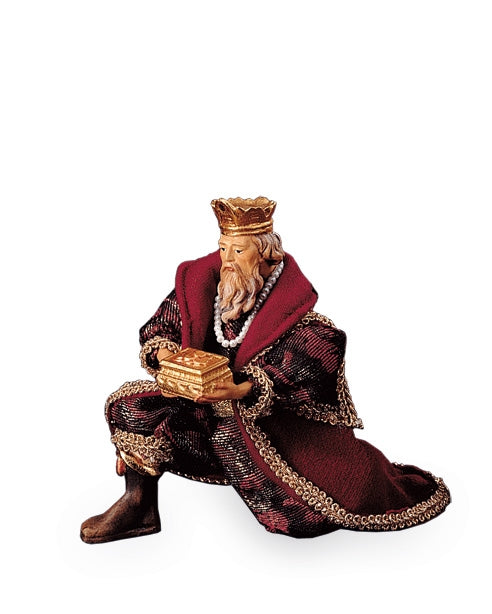 Wise Man kneeling with present (Melchior)    , Nativity Dressed 20 Cm