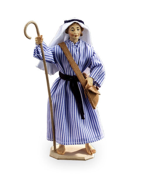Shepherd with stick and bag  - Oriental nativity dressed -  10903-430
