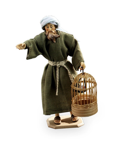 Shepherd with bird-cage - Oriental nativity dressed -  10903-441