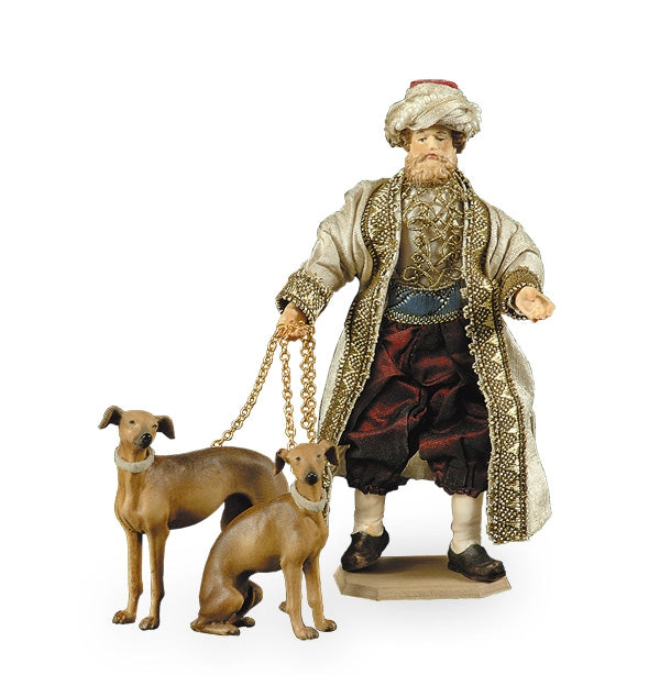 Servant with dogs - Oriental nativity dressed -  10903-551