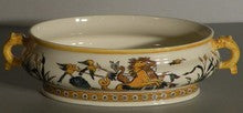 Marine Horses Planter, Art Faience