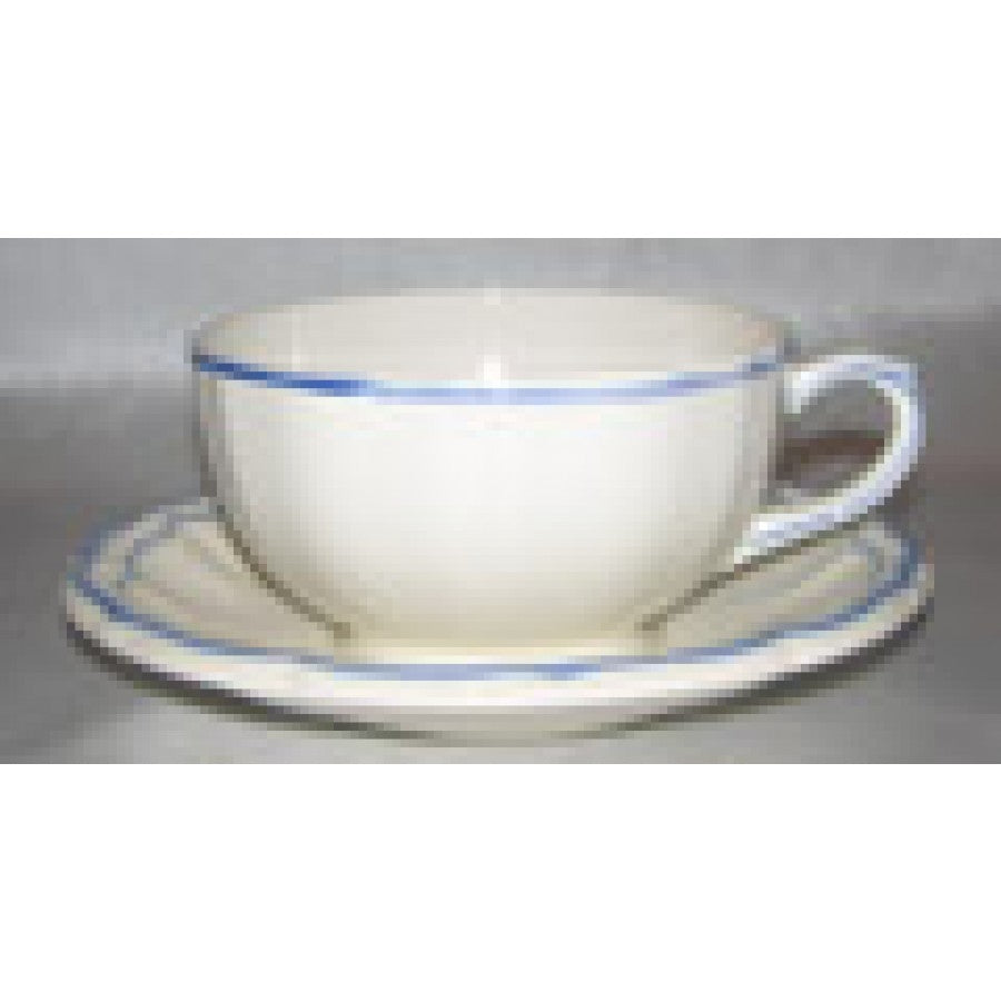 Breakfast Cup & Saucer , Filet Bleu