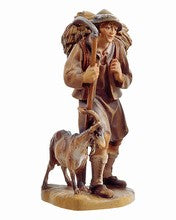 Shepherd with goat and basket, Rustic