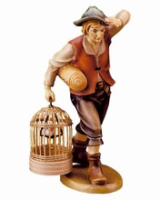 Shepherd with bird-cage, Rustic