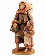 Woman with girl, Rustic