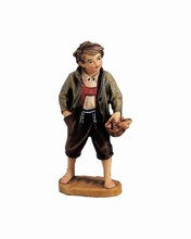 Boy with bread basket, Rustic