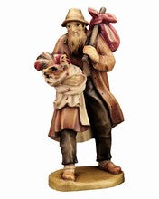 Man with a rooster, Rustic