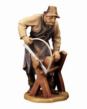 Woodman with round saw, Rustic