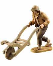 Farmer with handcart, Rustic
