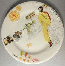 Dessert Plate - Yellow, Route des Indes