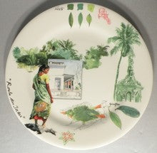 Dessert Plate - Green, Route des Indes