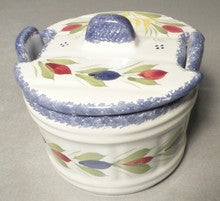 Round Butter tub, Fleuri Royal