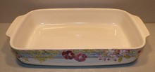 Large Rectangular Baking Dish ( old Kind ) , Millefleurs