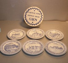 6 Bottle Coasters Castles of Loire, Gien