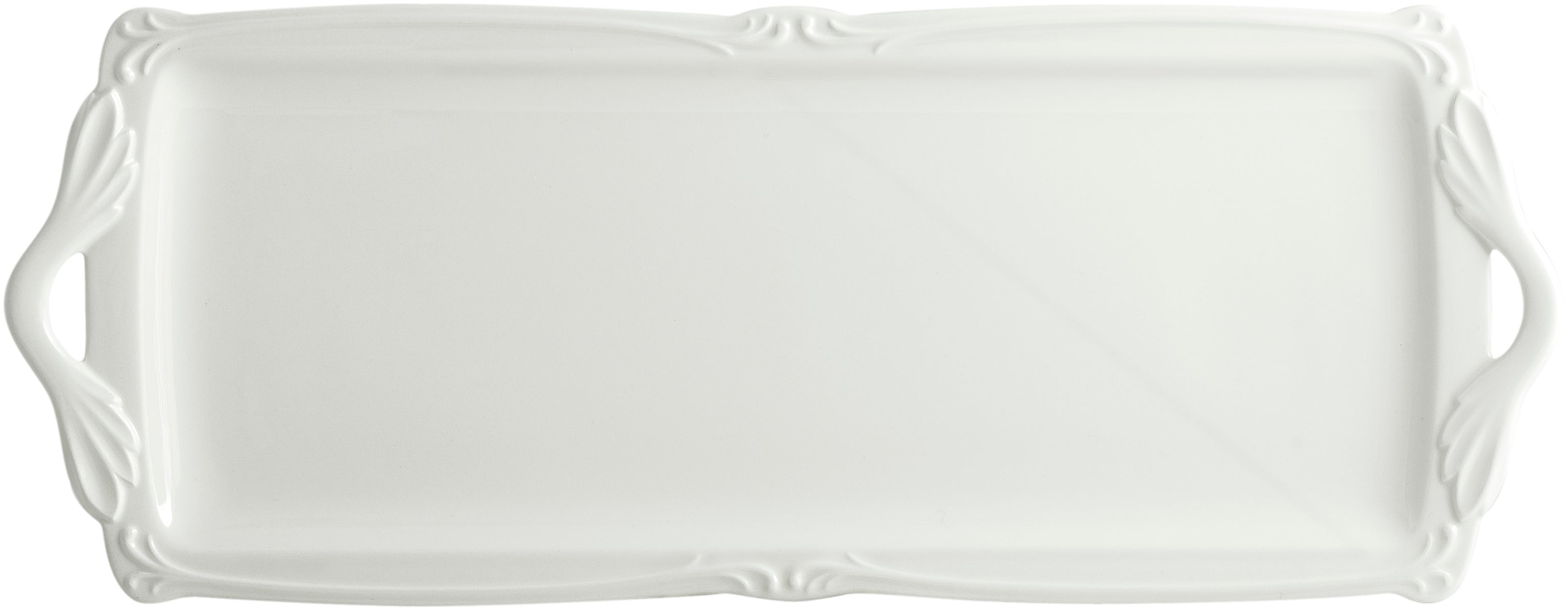 Oblong Serving Tray, Rocaille White