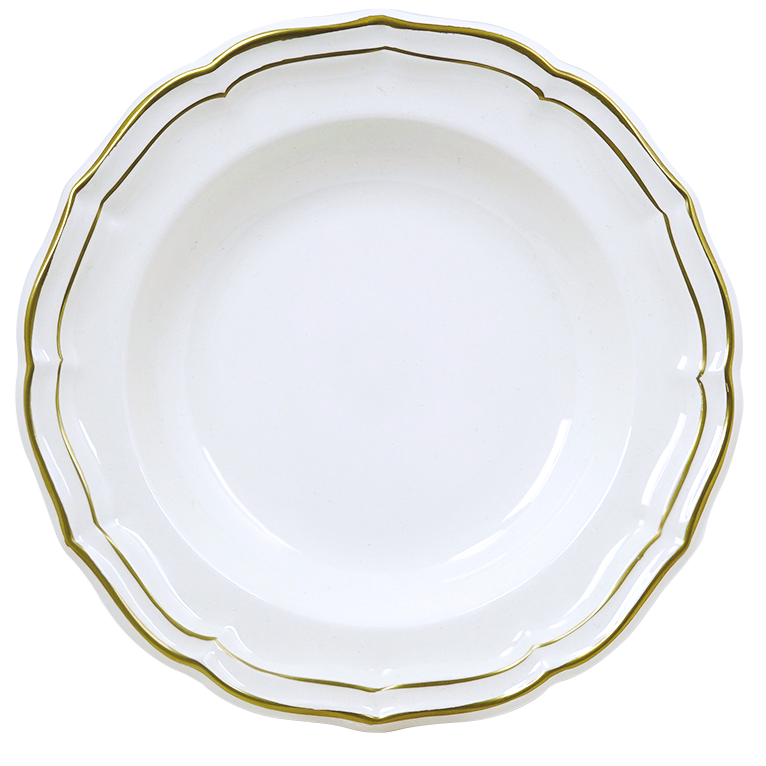 Rim Soup Plate , Filet Or ( Gold )