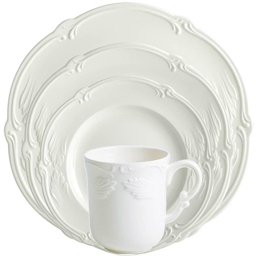 4 Pc. Place setting, Rocaille White