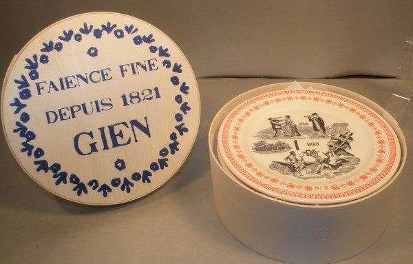 6 Bottle Coasters Rebus Orange, Gien