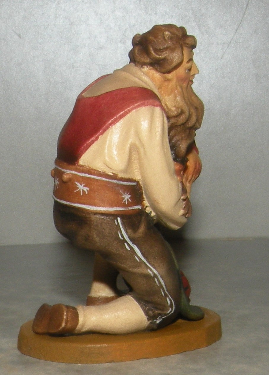 Shepherd kneeling with cock, Folkloristic