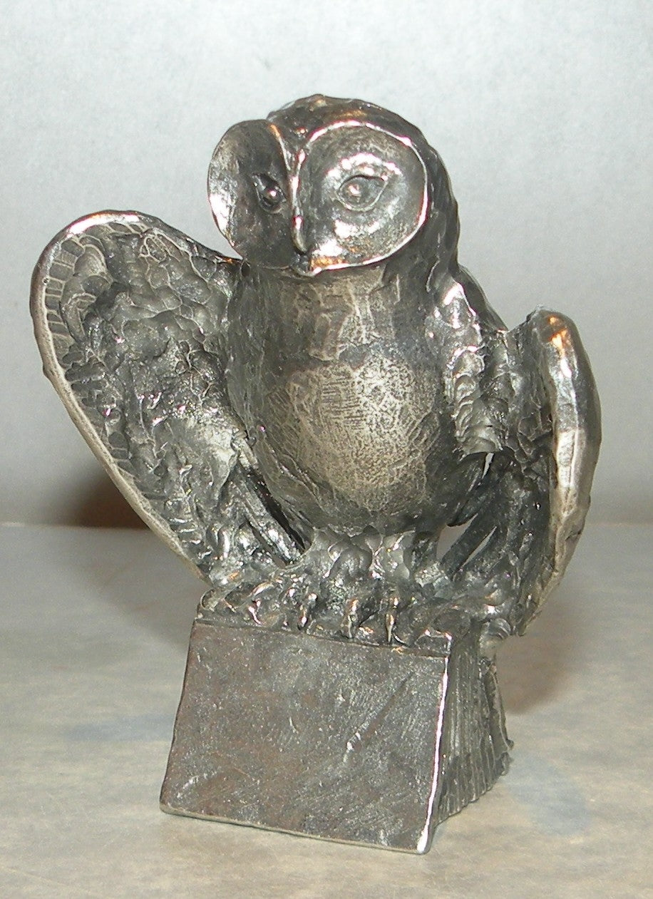 Owl on Book open wings  , Michel Laude