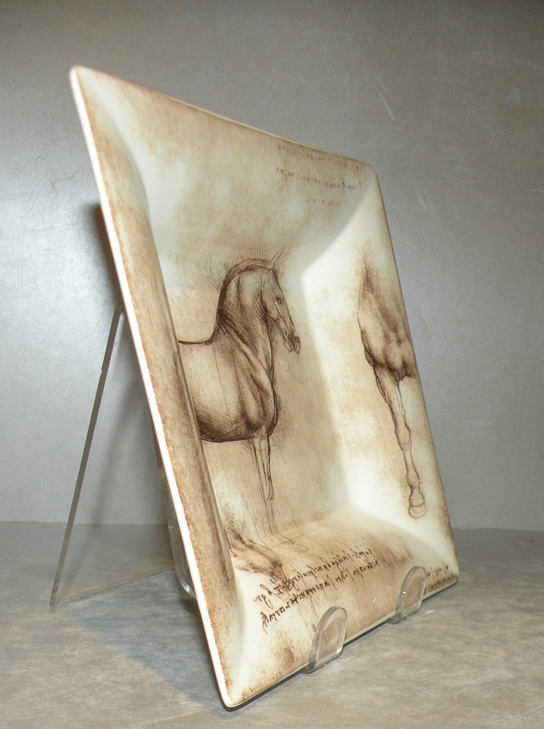 Large Square Candy Tray Horse , Leonard de Vinci