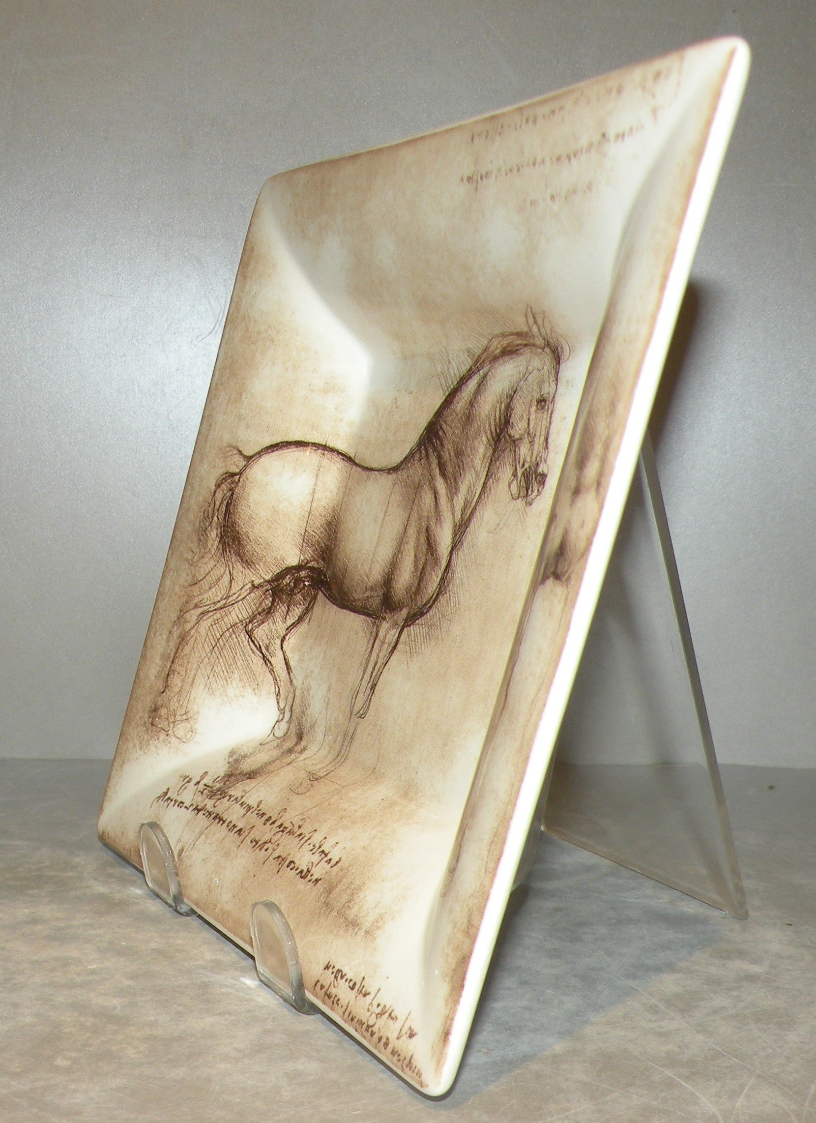 Large Square Candy Tray Horse , Leonard de Vinci