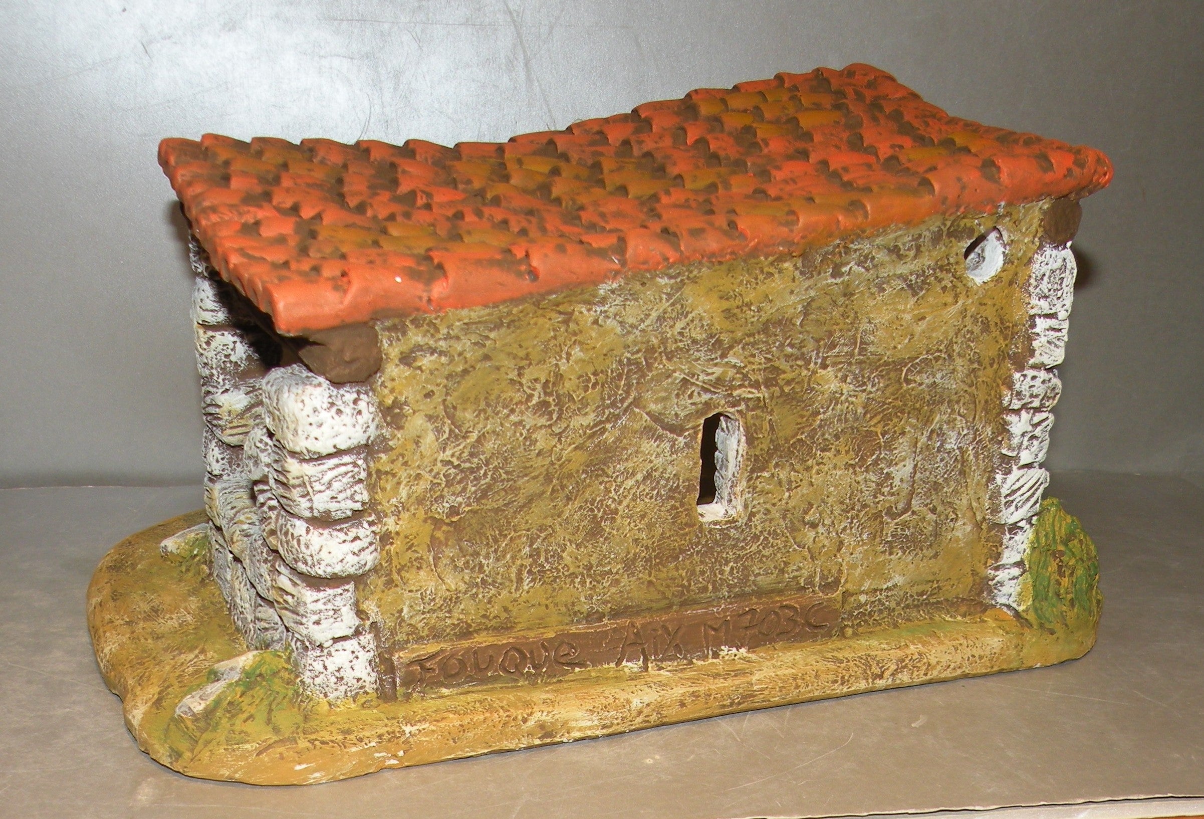 Cowshed 1 slope roof on base,  ( 703 ) High Density Plaster  ,  Fouque 9 Cm