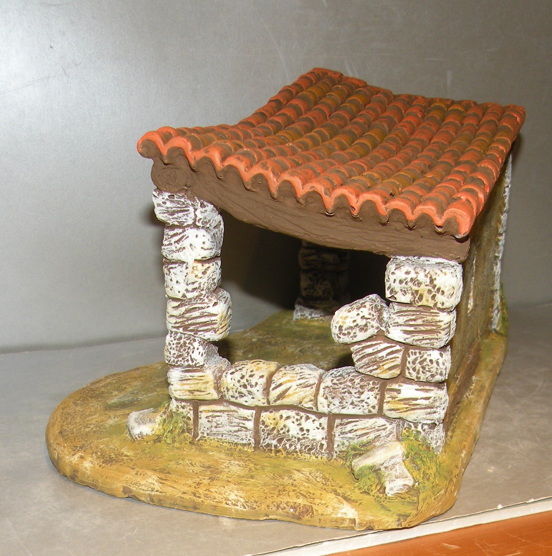 Cowshed 1 slope roof on base,  ( 703 ) High Density Plaster  ,  Fouque 9 Cm