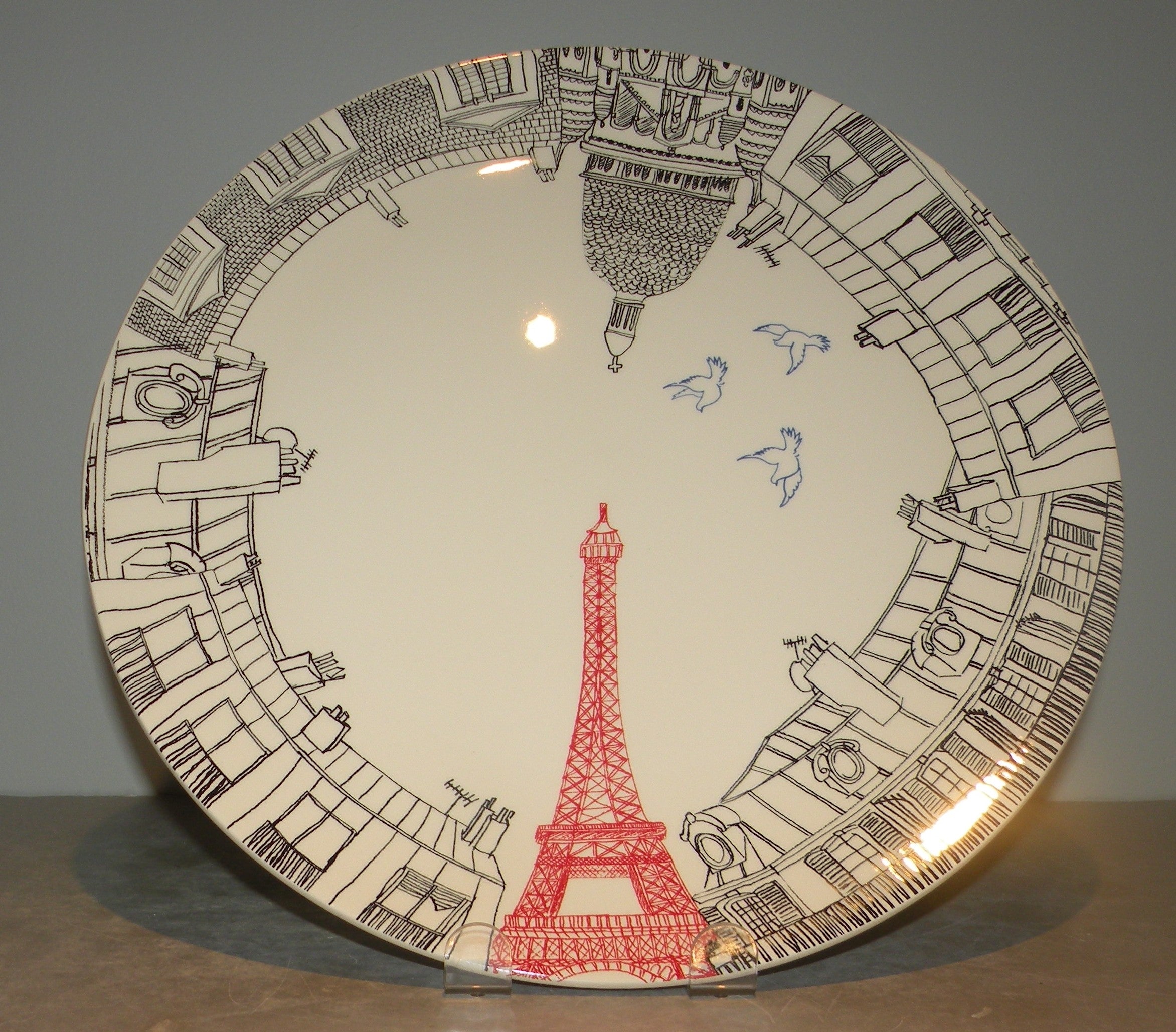 Round Cake Platter , Ca c'est Paris
