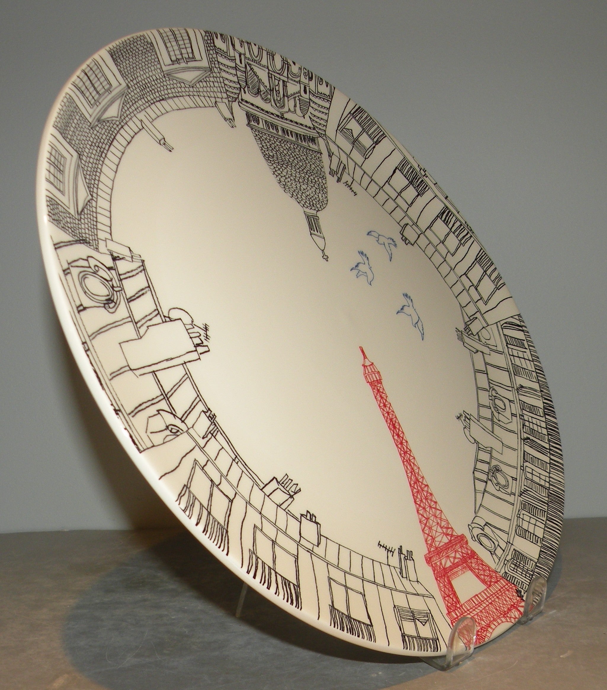 Round Cake Platter , Ca c'est Paris