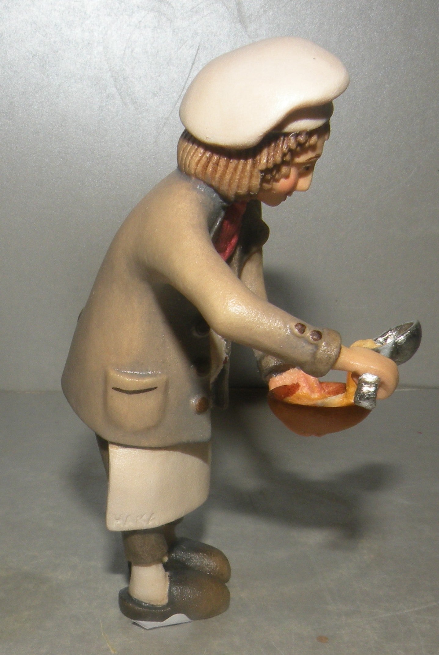 Cook with ladle and soup, Kastlunger