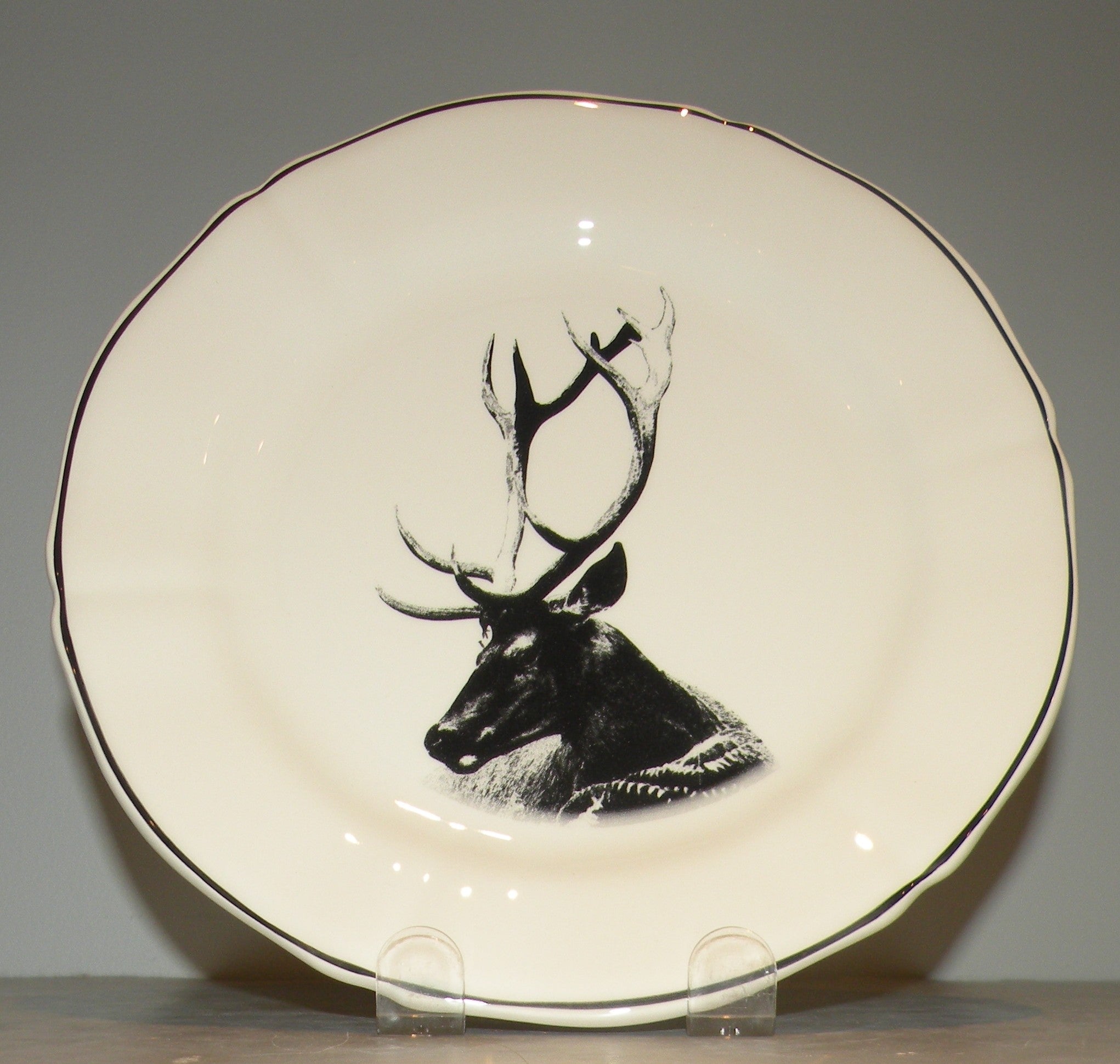 Dessert Plate, Stag Portrait Chambord