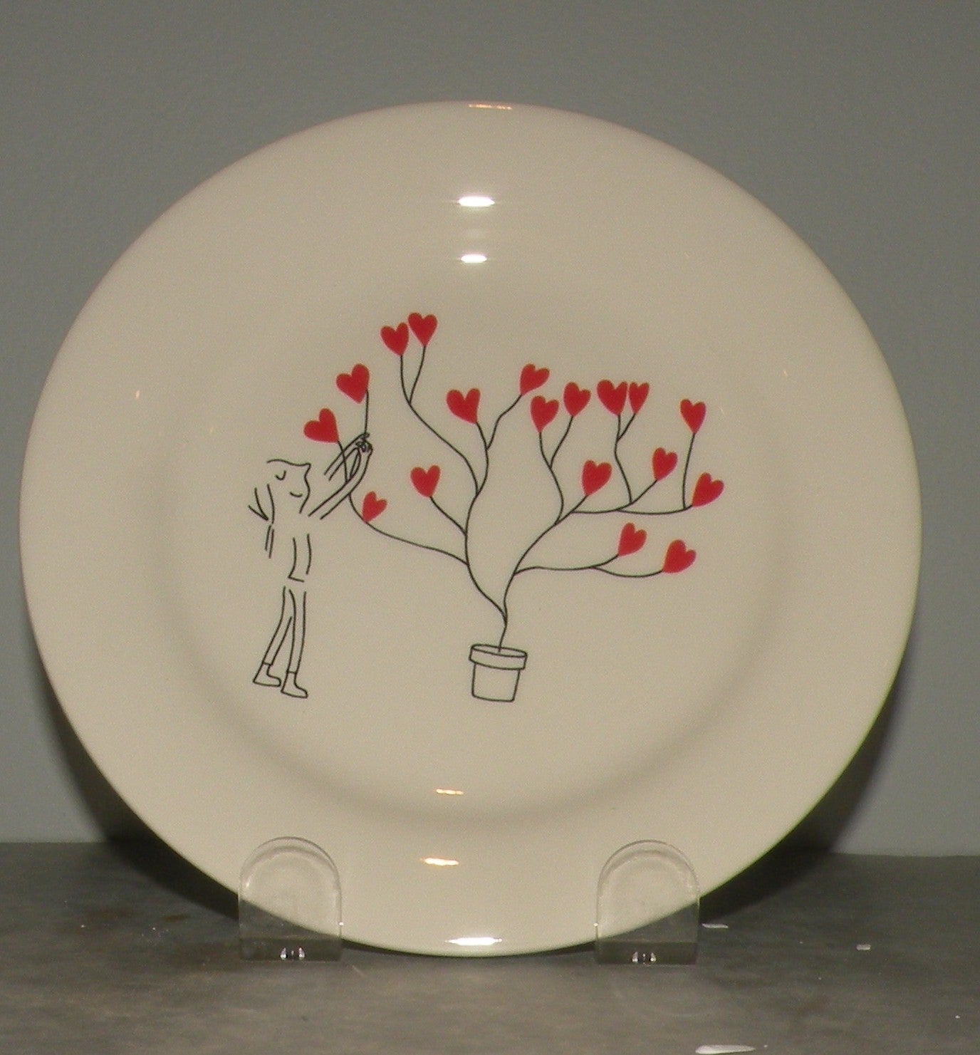 Bread & Butter Plate Tree with Hearts , Les Amoureux