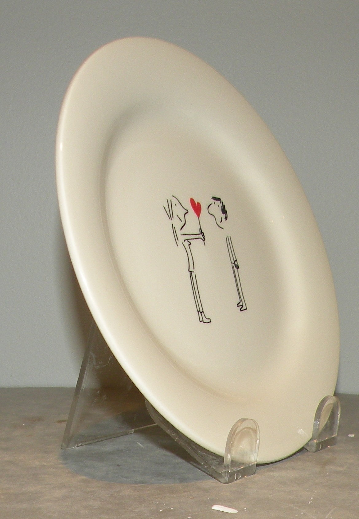 Bread & Butter Plate Couple 1 Heart, Les Amoureux