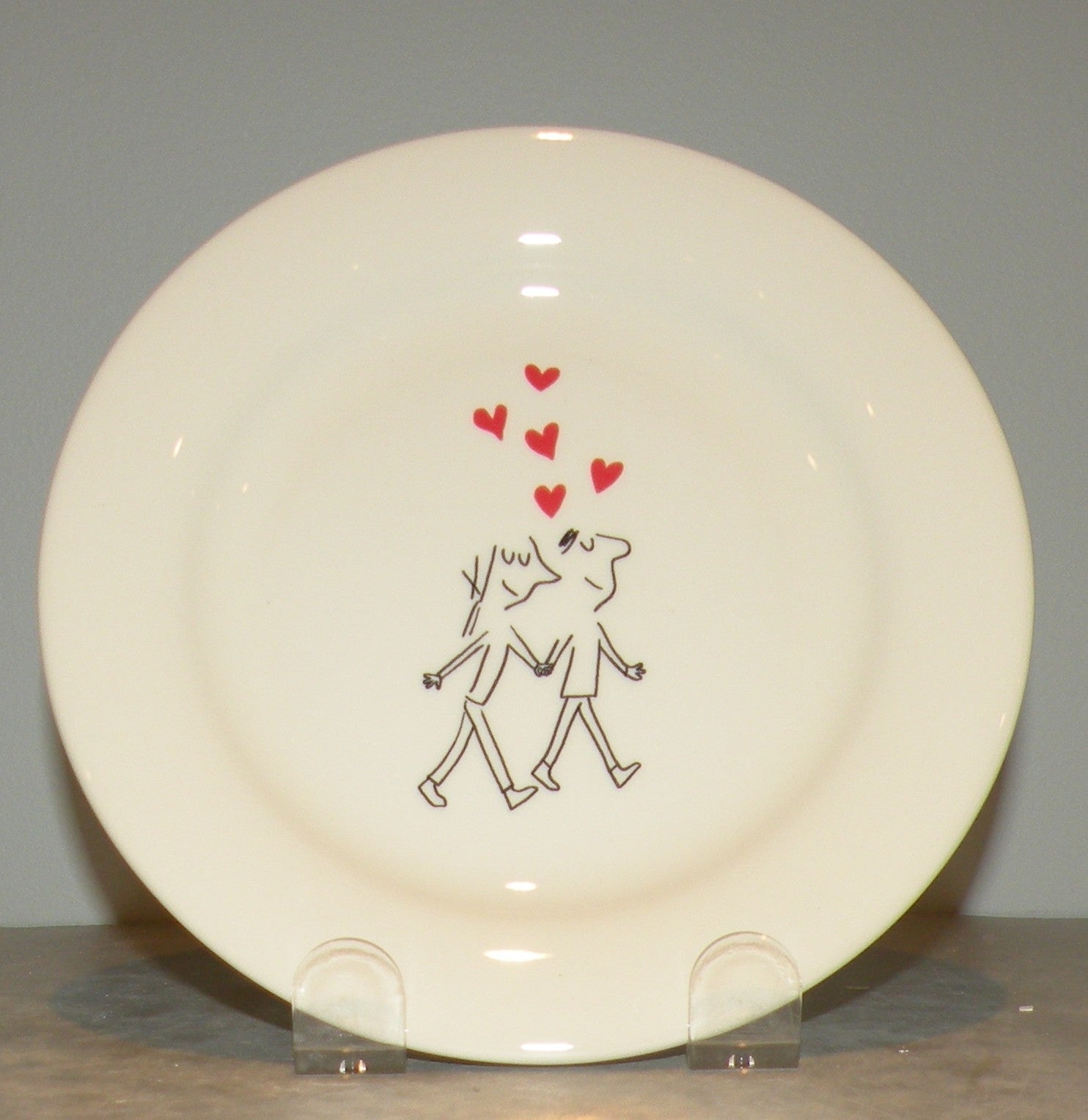 Bread & Butter Plate Couple 5 Hearts, Les Amoureux