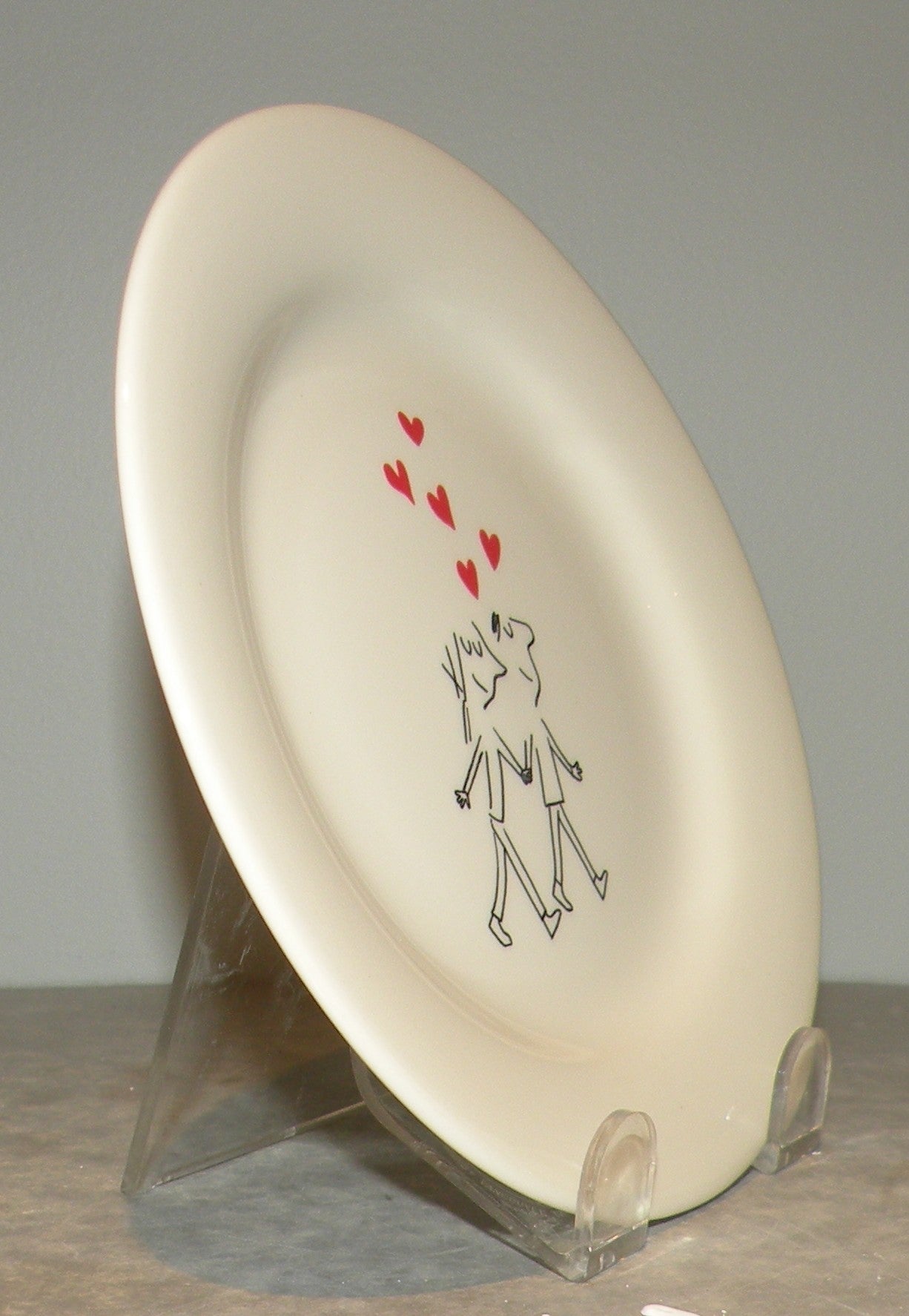 Bread & Butter Plate Couple 5 Hearts, Les Amoureux