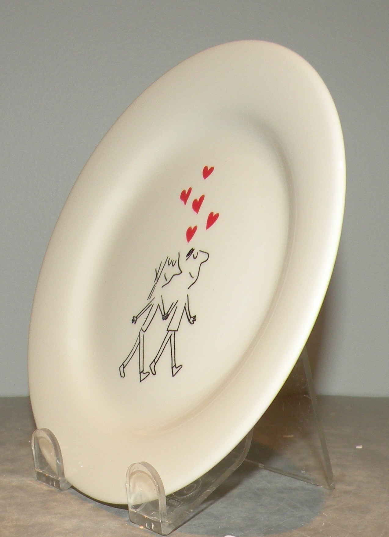 Bread & Butter Plate Couple 5 Hearts, Les Amoureux