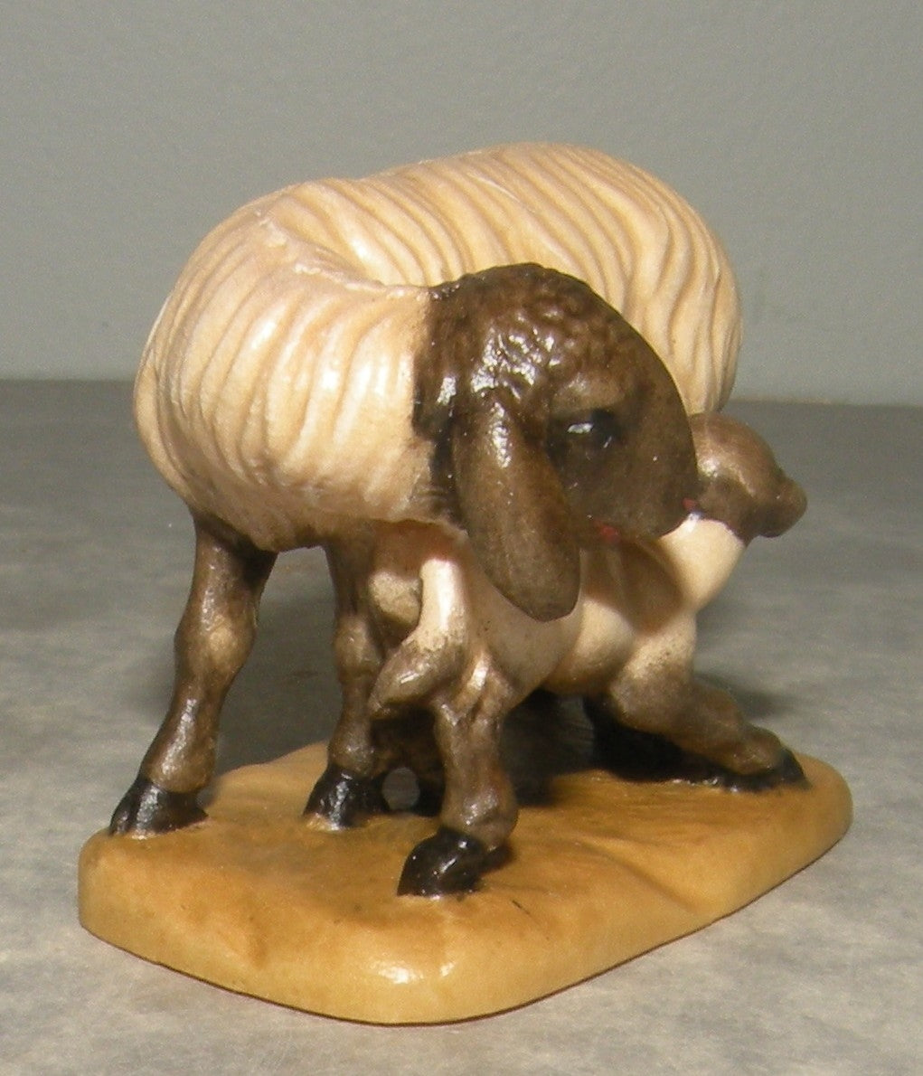 Sheep with lamb Black Head ( 21200 - S ) ,   Rustic