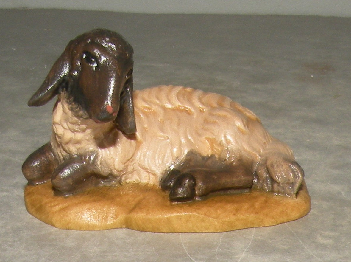 Sheep lying-down  Black Head ( 21208-S ) ,   Folkloristic