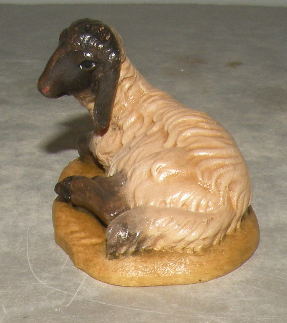 Sheep Lying-Down  black Head ( 21208-S ) ,   Rustic